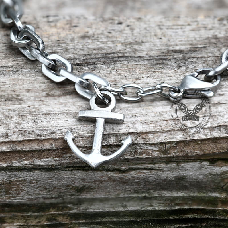 Punk Anchor Stainless Steel Chain Marine Bracelet | Gthic.com