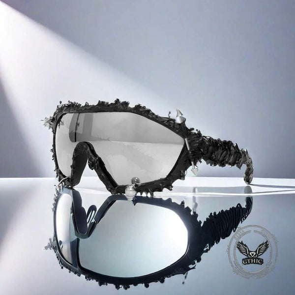 Punk Arrow Decorated Drip Glue PC Sunglasses 02 | Gthic.com