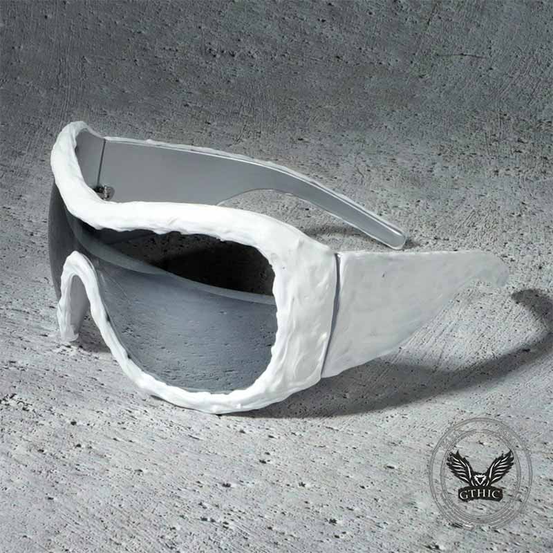 Punk Avant-Garde Drip Glue PC Sunglasses 03 | Gthic.com