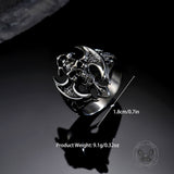 Punk Bat Skull Stainless Steel Gothic Ring