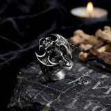 Punk Bat Skull Stainless Steel Gothic Ring | Gthic.com