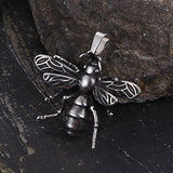 Punk Bee Stainless Steel Insect Pendant | Gthic.com
