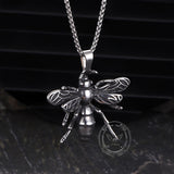 Punk Bee Stainless Steel Insect Pendant