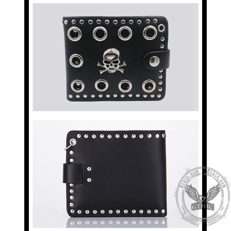 Punk Black Crossbone Skull Wallet