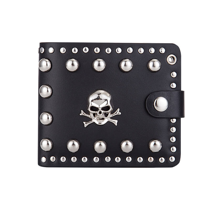 Punk Black Crossbone Skull Wallet | Gthic.com