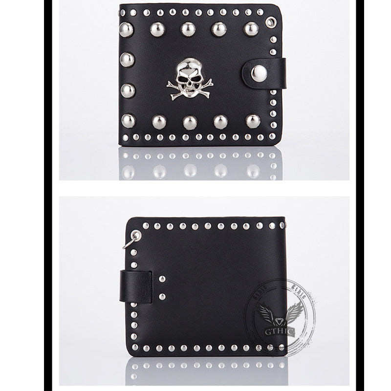 Punk Black Crossbone Skull Wallet | Gthic.com