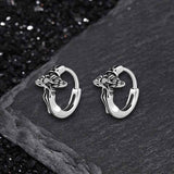 Punk Black Diamond Cross Stainless Steel Earrings 01 | Gthic.com