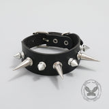 Punk Black PU Leather Spiked Bracelet