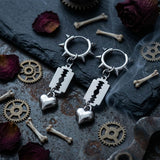 Punk Blade Spike Stainless Steel Stud Earrings