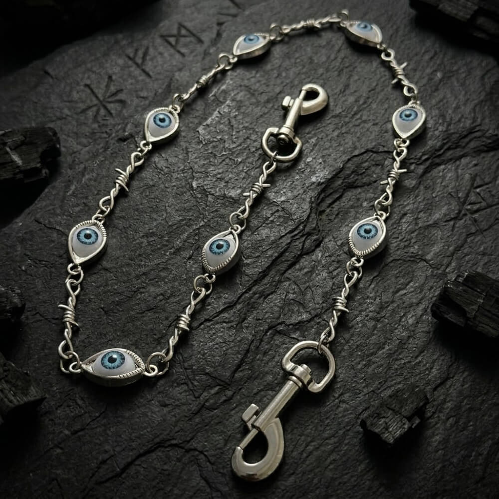 Punk Blue-Eyed Thorn-Spliced Alloy Pant Chain | Gthic.com