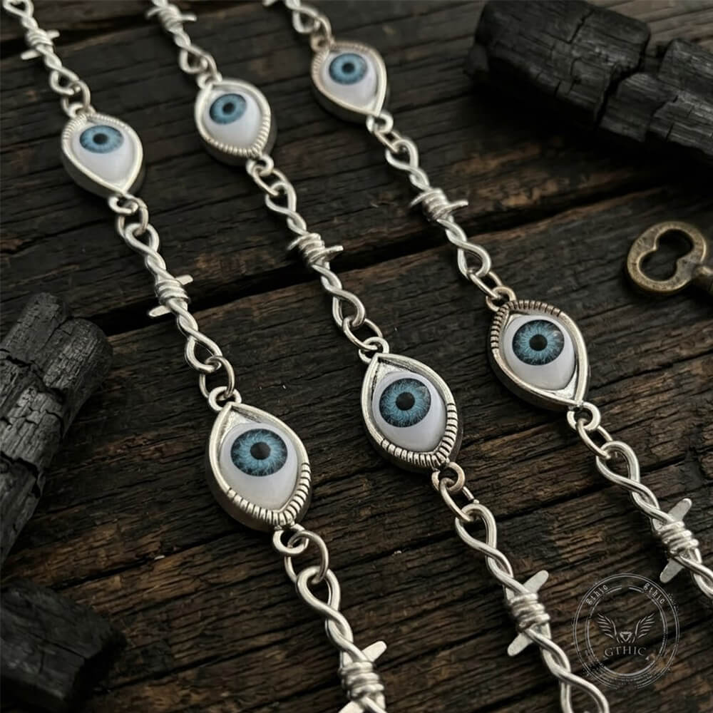 Punk Blue-Eyed Thorn-Spliced Alloy Pant Chain