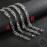 Punk Box Chain Stainless Steel Necklace | Gthic.com