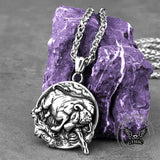 Punk Bull Charging Stainless Steel Animal Pendant | Gthic.com