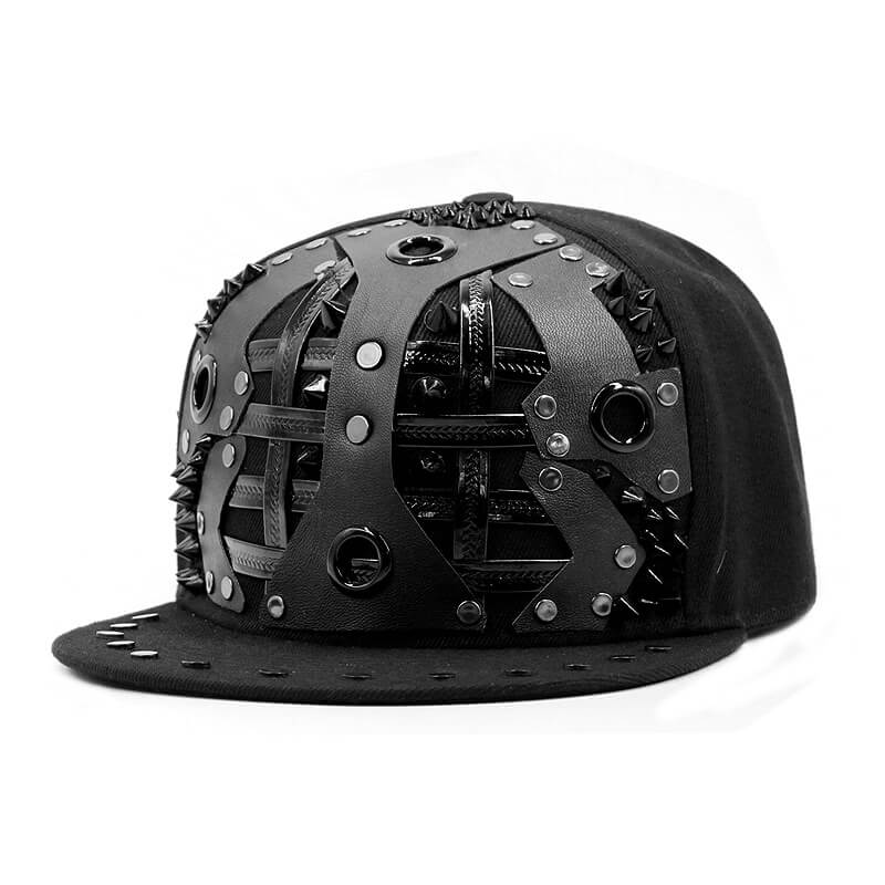 Punk Bullet Design Studded Baseball Cap | Gthic.com