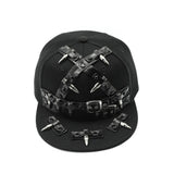 Punk Bullet Design Studded Baseball Cap