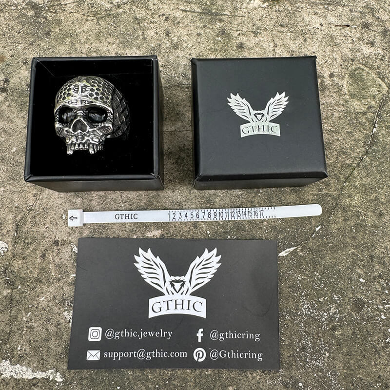 Punk Calvarium Skull Stainless Steel Ring