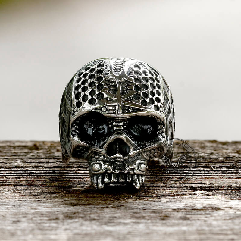 Punk Calvarium Skull Stainless Steel Ring | Gthic.com