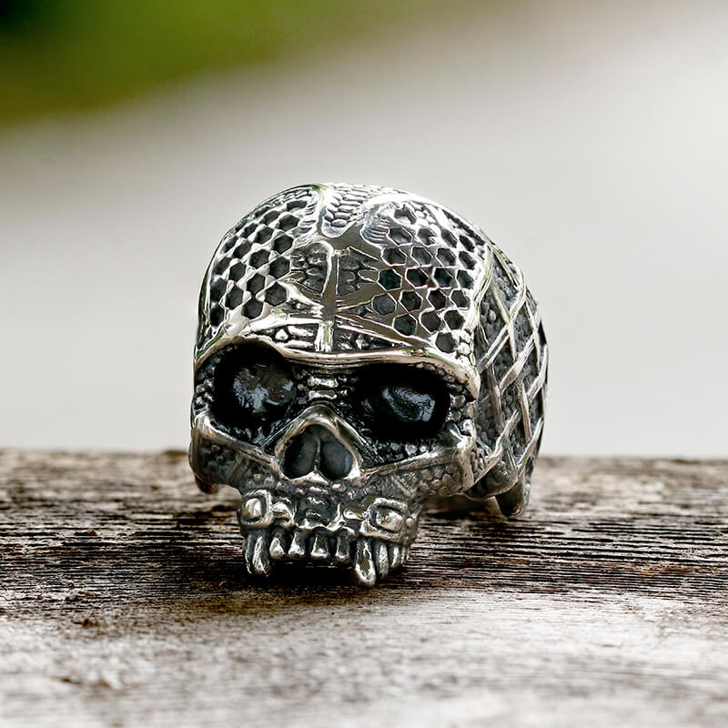 Punk Calvarium Skull Stainless Steel Ring | Gthic.com