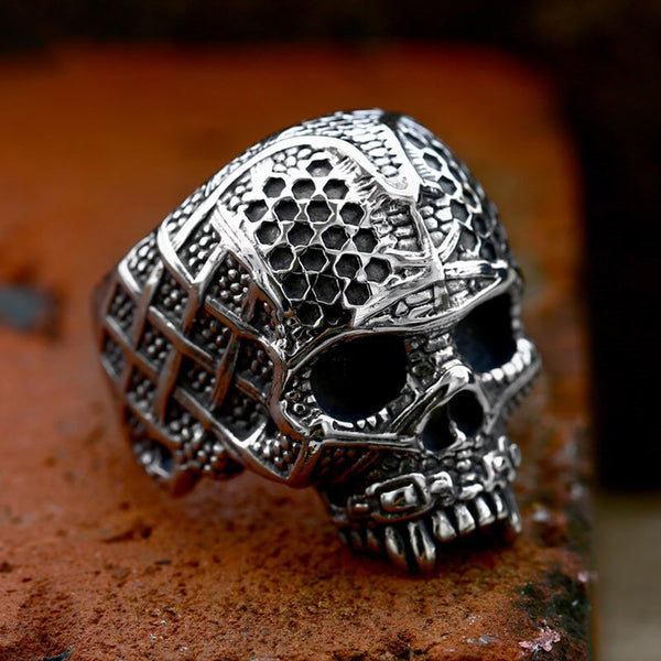 Punk Calvarium Skull Stainless Steel Ring | Gthic.com