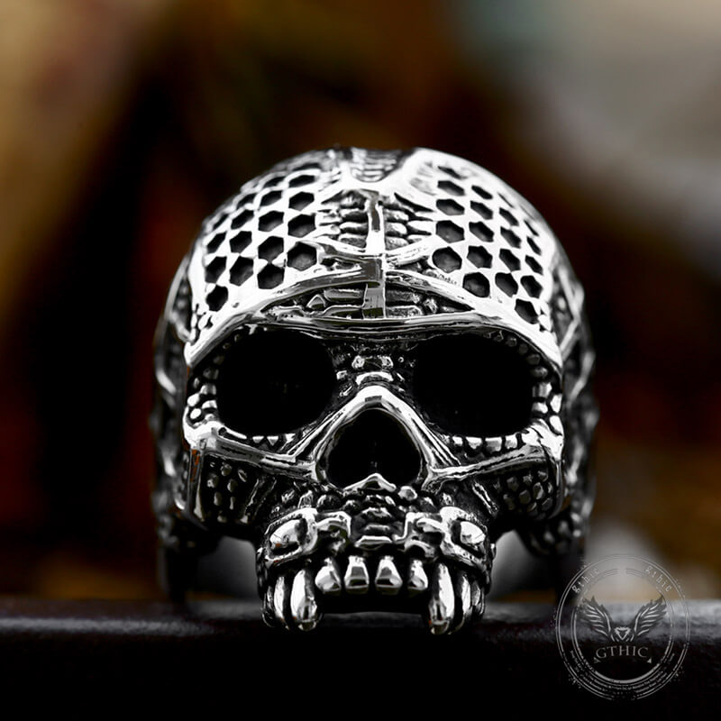 Punk Calvarium Skull Stainless Steel Ring