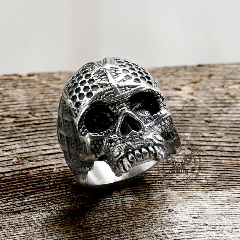 Punk Calvarium Skull Stainless Steel Ring