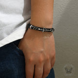 Punk Carved Totem PU Leather Bracelet | Gthic.com