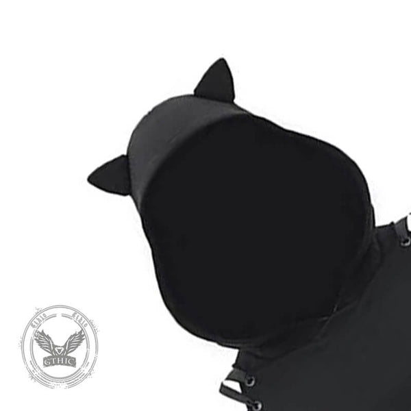 Punk Cat Ear Off Tie up Hoodie | Gthic.com
