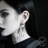 Punk Conical Spikes Tassels Stainless Steel Earrings | Gthic.com