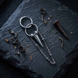 Punk Conical Spikes Tassels Stainless Steel Earrings