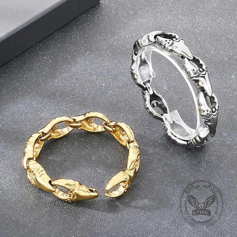 Punk Crab Claw Interlocking Stainless Steel Bracelet | Gthic.com