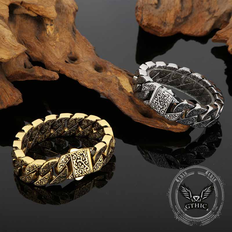 Punk Creative Pattern Stainless Steel Bracelet | Gthic.com