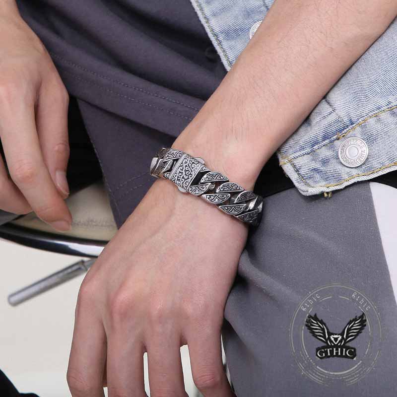 Punk Creative Pattern Stainless Steel Bracelet | Gthic.com