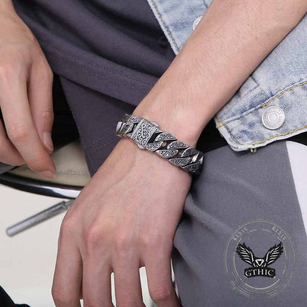 Punk Creative Pattern Stainless Steel Bracelet | Gthic.com