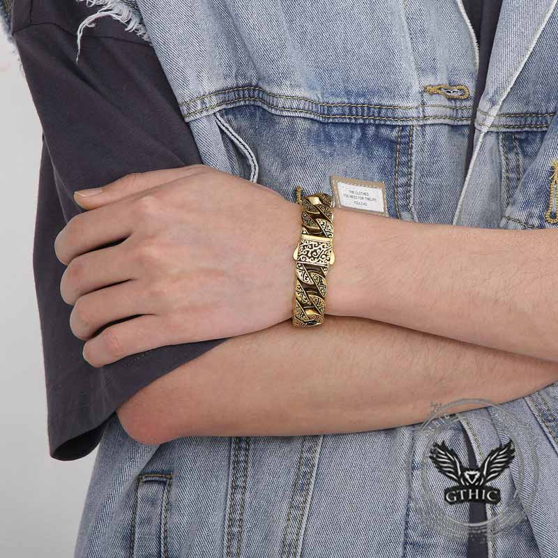 Punk Creative Pattern Stainless Steel Bracelet | Gthic.com