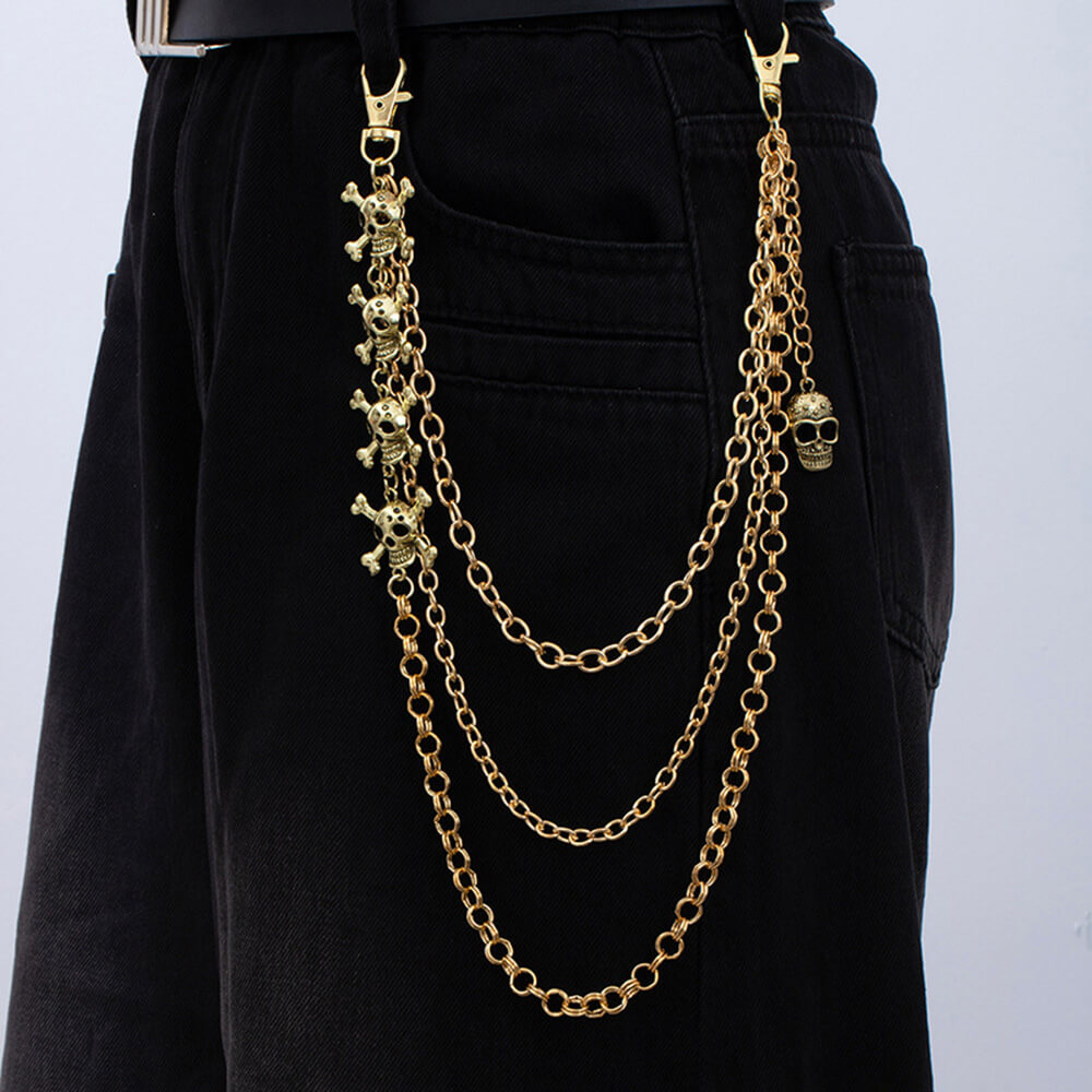 Punk Cross Skull Multilayer Alloy Pants Chain | Gthic.com