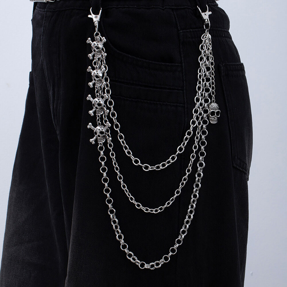 Punk Cross Skull Multilayer Alloy Pants Chain | Gthic.com