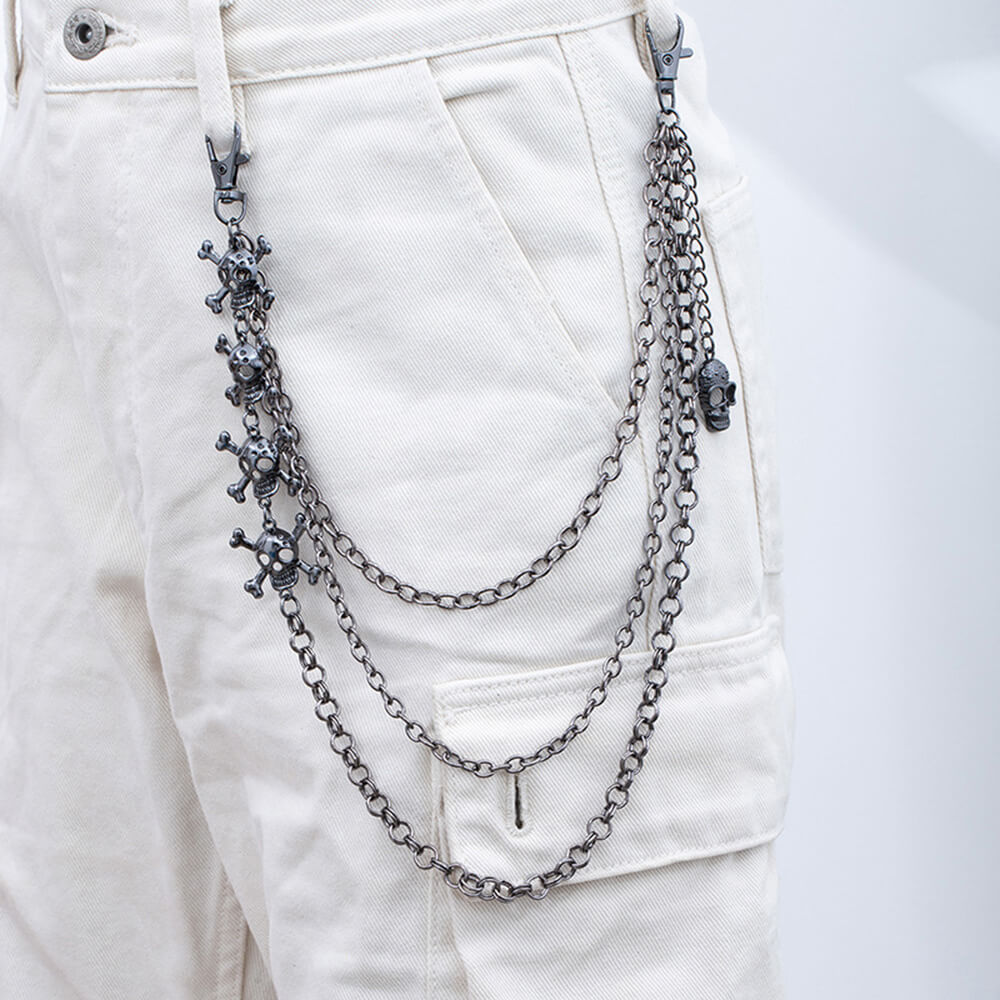 Punk Cross Skull Multilayer Alloy Pants Chain | Gthic.com