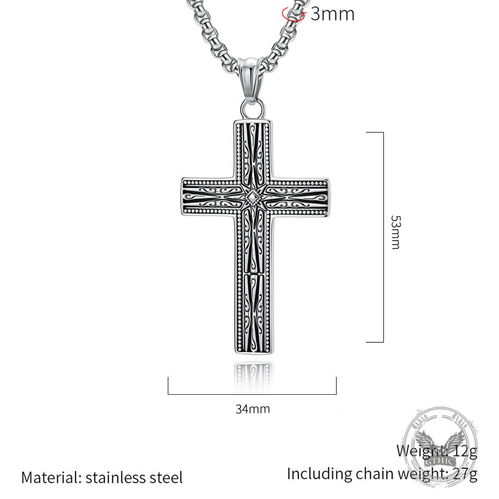 Punk Cross Stainless Steel Gothic Pendant