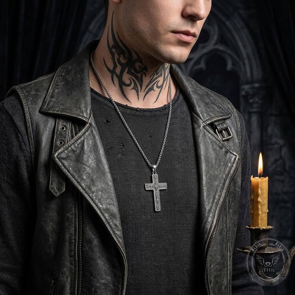 Punk Cross Stainless Steel Gothic Pendant | Gthic.com