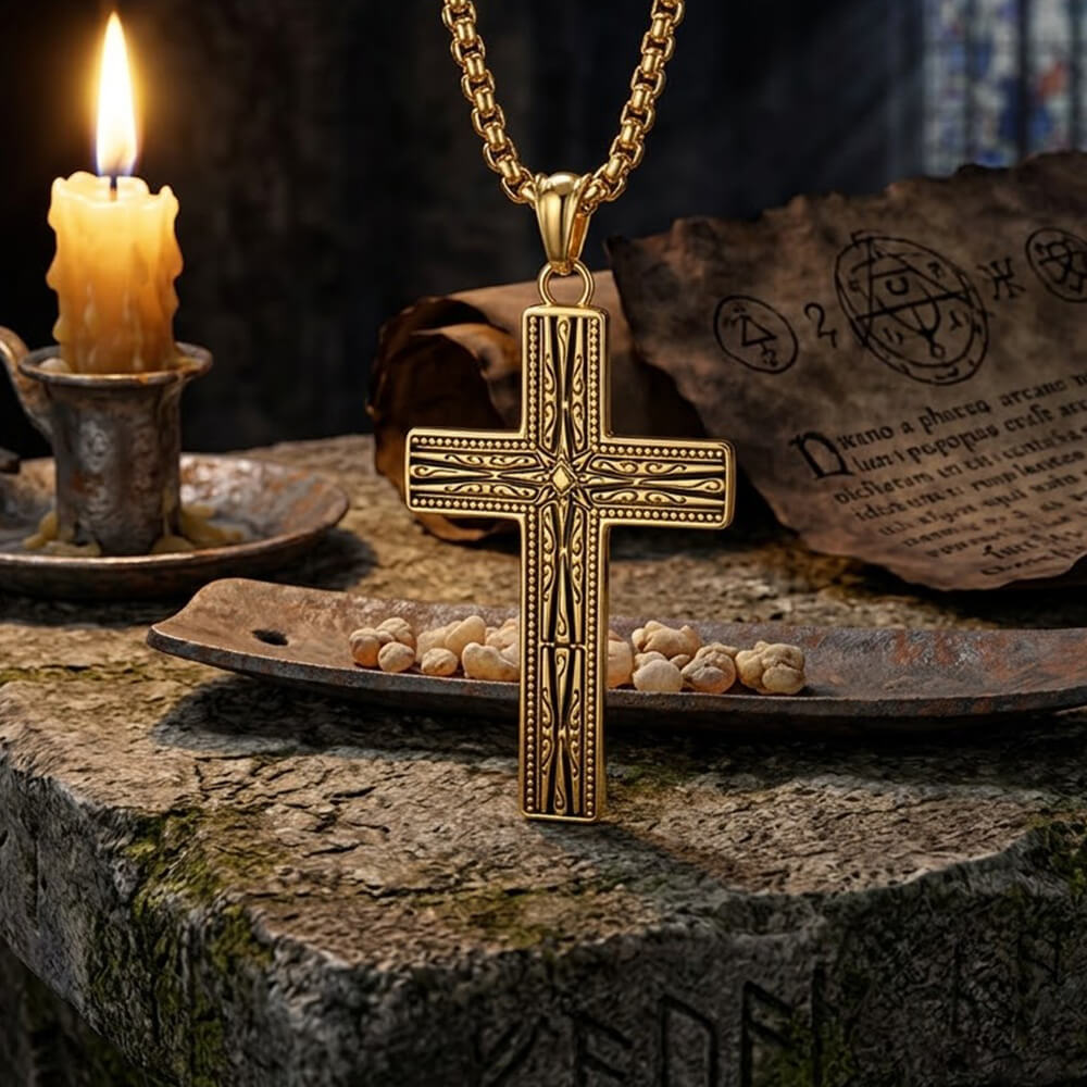 Punk Cross Stainless Steel Gothic Pendant | Gthic.com