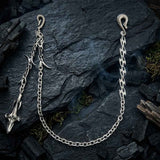 Punk Dark Thorny Cross Charm Alloy Pants Chain