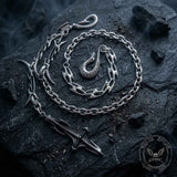 Punk Dark Thorny Cross Charm Alloy Pants Chain