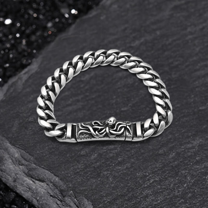 Punk Deep Sea Octopus Stainless Steel Bracelet 01 | Gthic.com