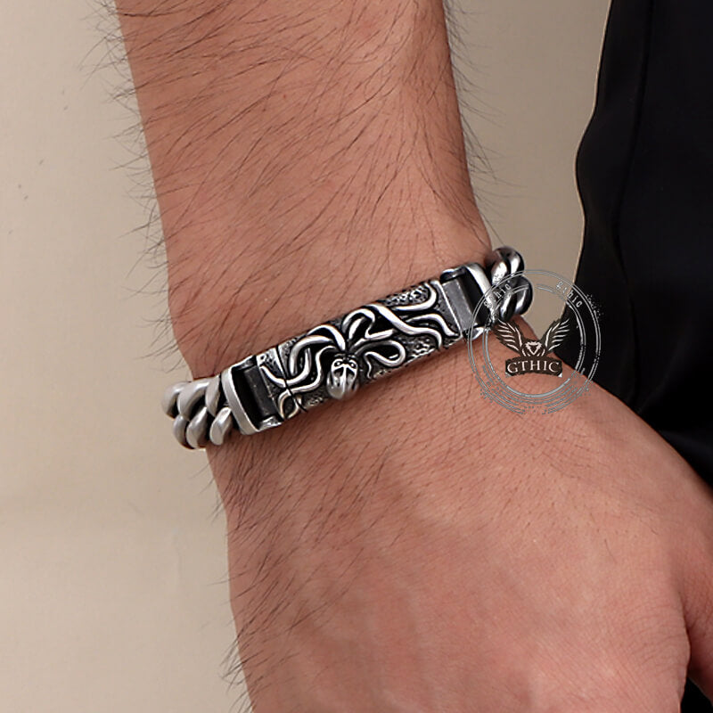 Punk Deep Sea Octopus Stainless Steel Bracelet | Gthic.com