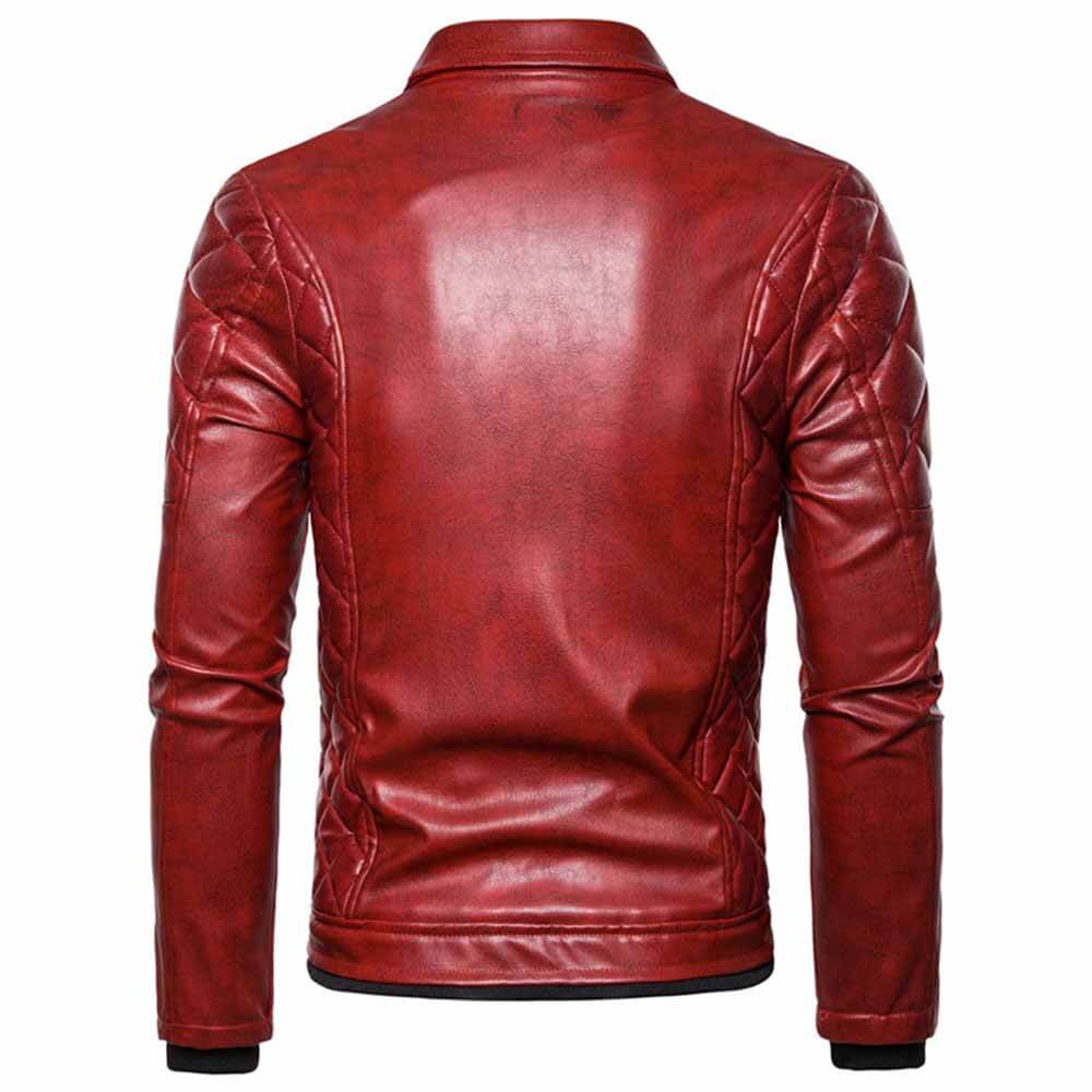 Punk Detachable Fur Collar Thickened PU Leather Jacket – GTHIC