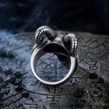 Punk Devil Eye Skull Goat Head Stainless Steel Ring