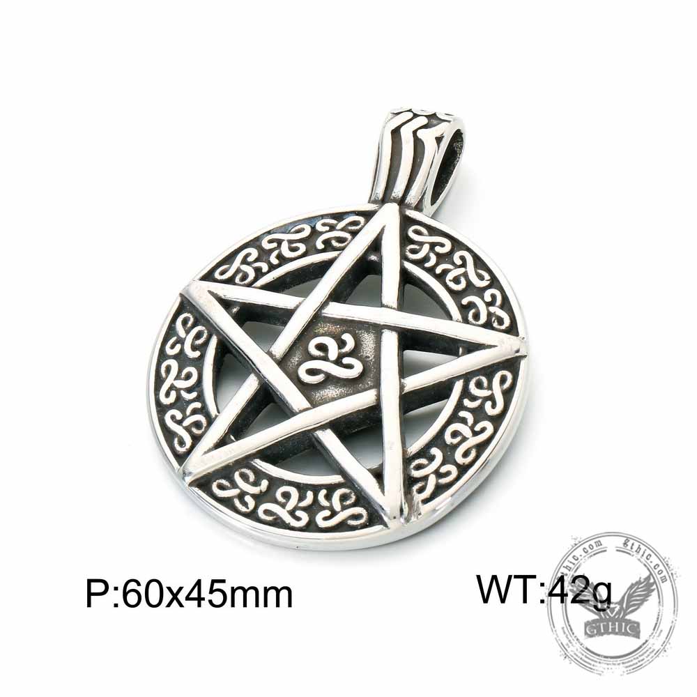 Punk Devil Eye Sun Moon Stainless Steel Pendant