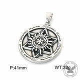 Punk Devil Eye Sun Moon Stainless Steel Pendant