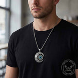 Punk Devil Eye Sun Moon Stainless Steel Pendant | Gthic.com