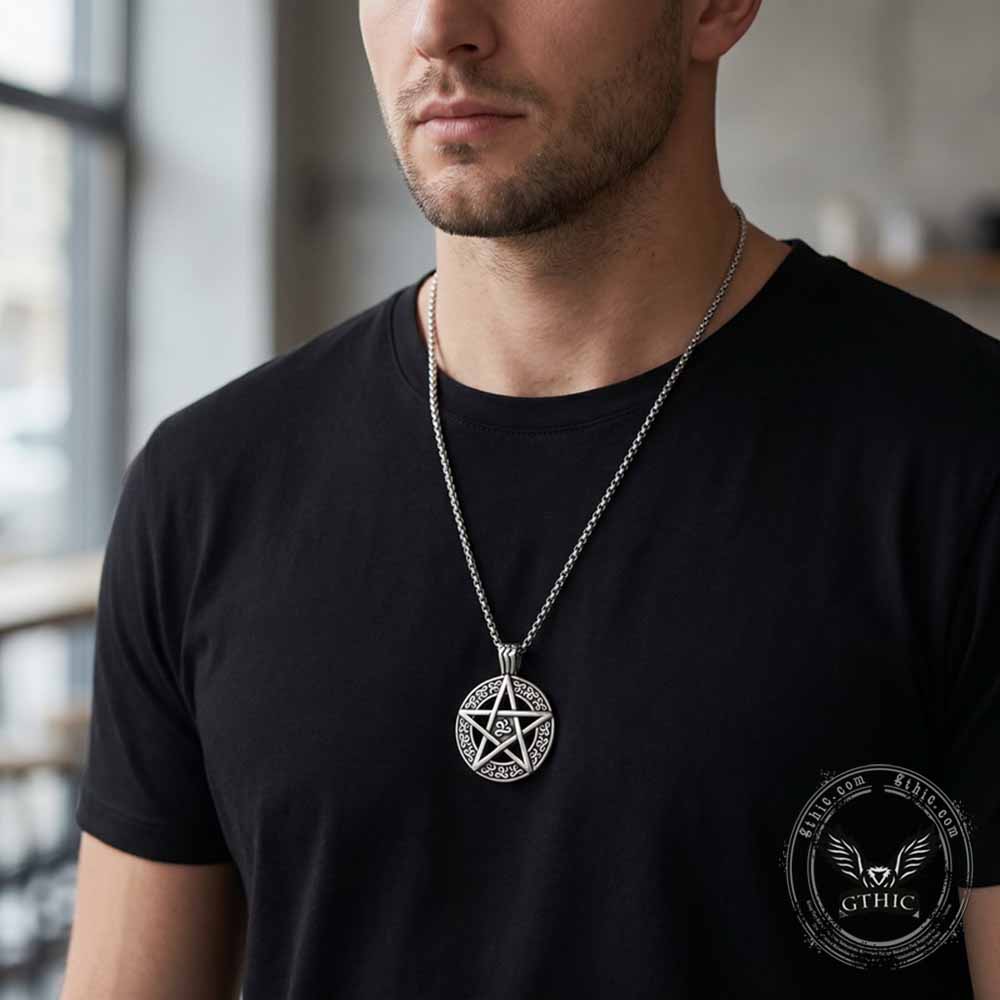 Punk Devil Eye Sun Moon Stainless Steel Pendant | Gthic.com